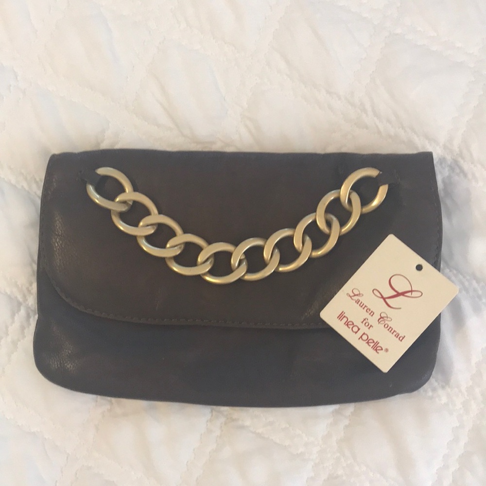 Linea pelle Brown clutch